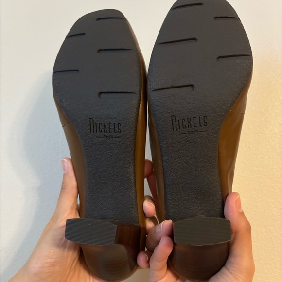 Chocolate Brown Leather Upper‎ Brown Square Toe Heeled Slip On Mules - Size 7 - Picture 4 of 12